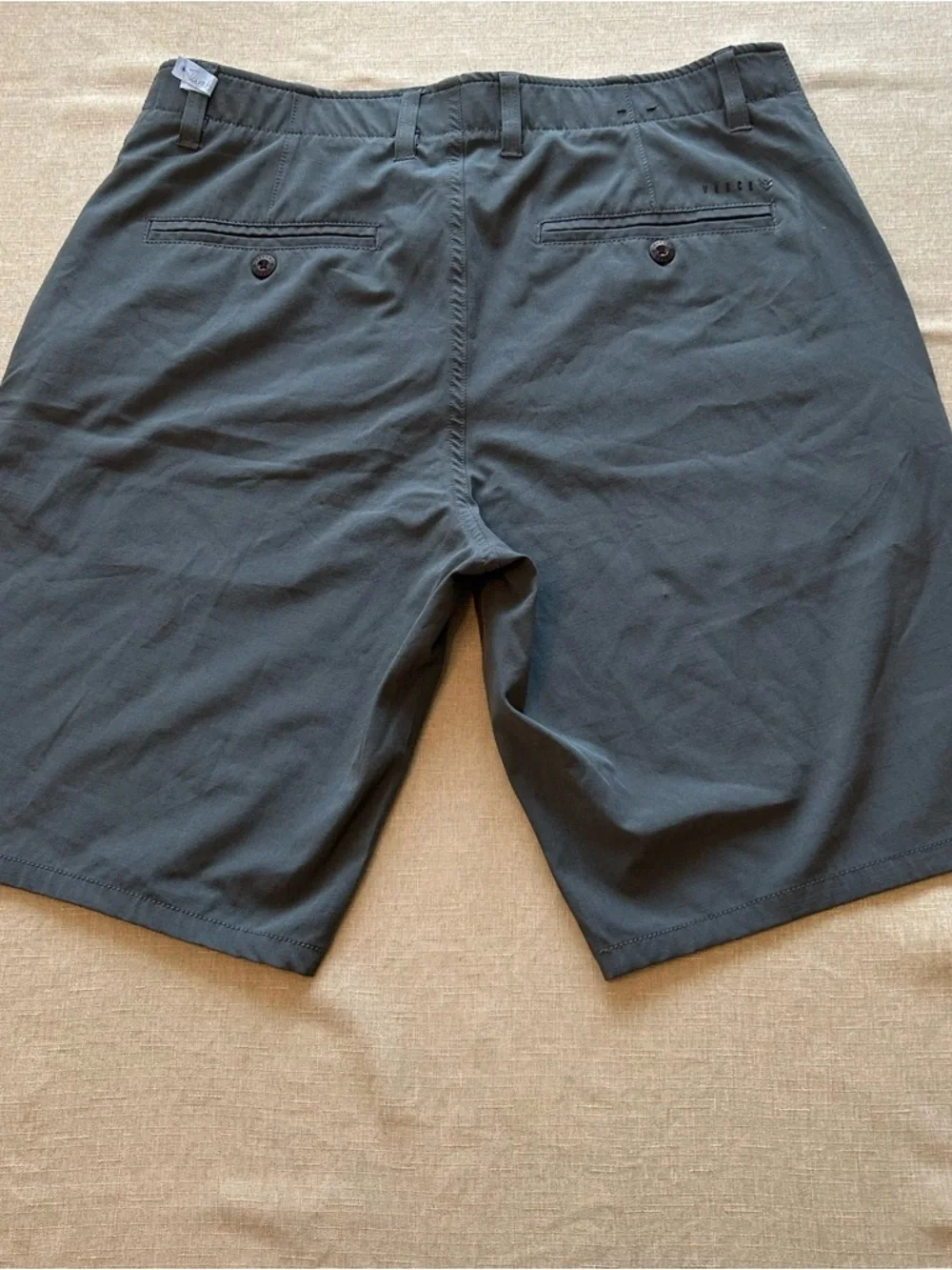 Veece Men's Flat Front Performance Shorts in Charcoal